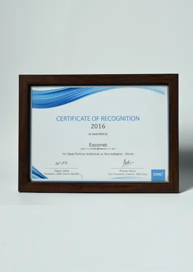 EMC Best Parter Individual on Accreditation - North